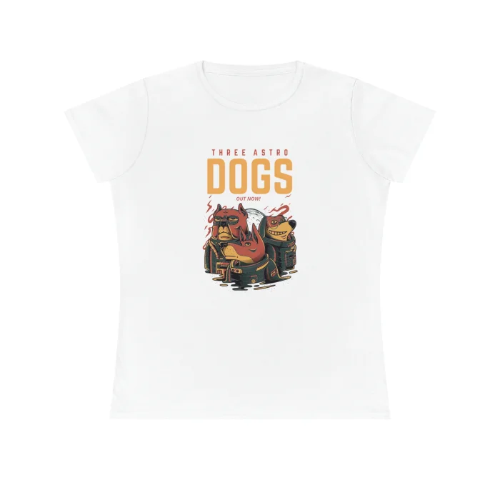 T-shirt Damski z nadrukiem Three Astro Dogs
