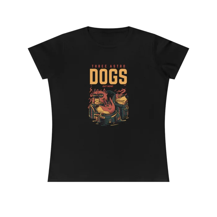 T-shirt Damski z nadrukiem Three Astro Dogs