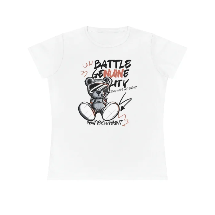 T-shirt Damski z nadrukiem Battle Genuine