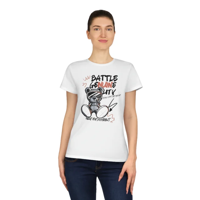 T-shirt Damski z nadrukiem Battle Genuine