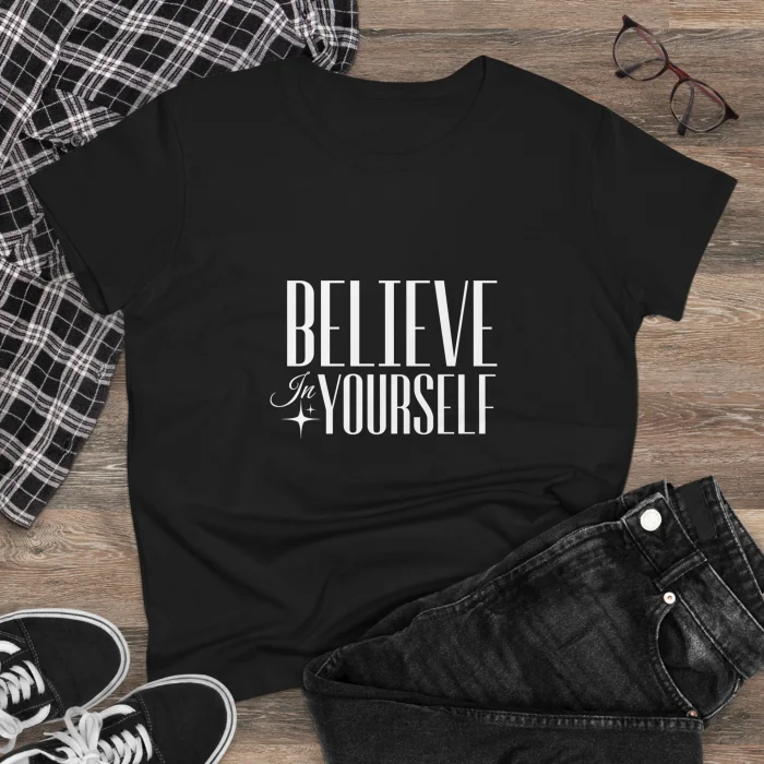 T-shirt Damski z nadrukiem Believe in Yourself