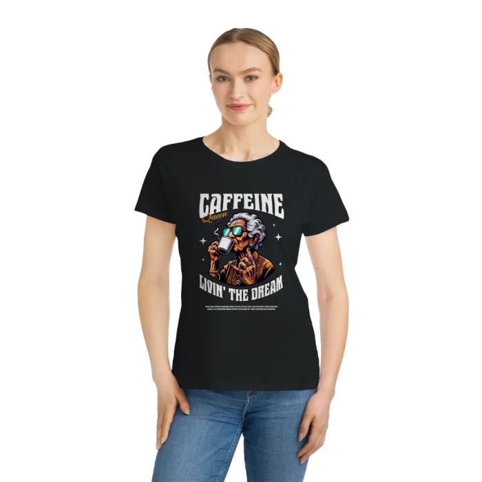 T-shirt Damski z nadrukiem Caffeine Queen