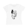 T-shirt Damski z nadrukiem Devil Cat