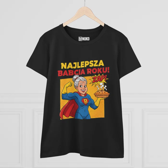 T-shirt Damski z nadrukiem Najlepsza Babcia Roku