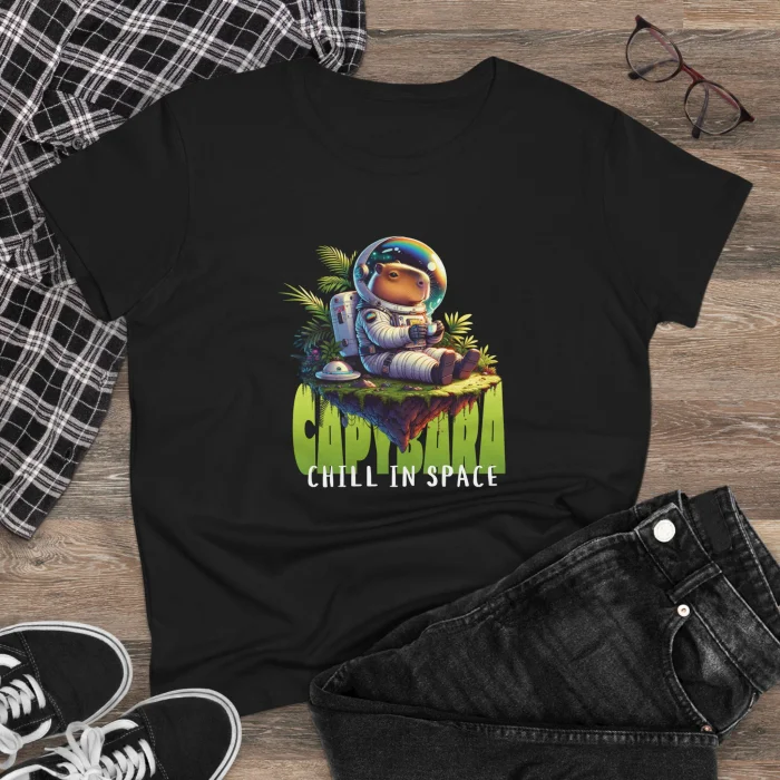T-shirt Damski z nadrukiem Kapibara