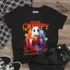T-shirt Damski z nadrukiem Let's Get Creepy