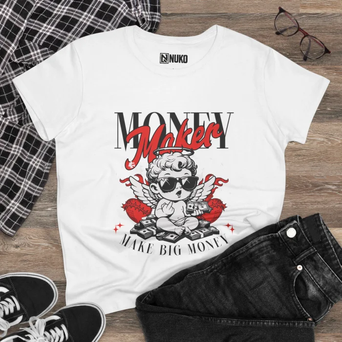 T-shirt Damski z nadrukiem Money Maker