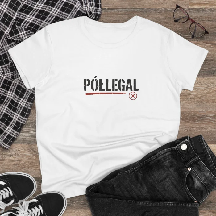 T-shirt Damski z nadrukiem Półlegal