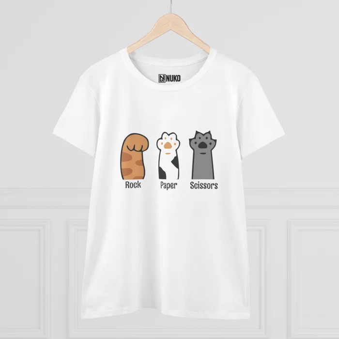 T-shirt Damski z nadrukiem Rock Paper Scissors