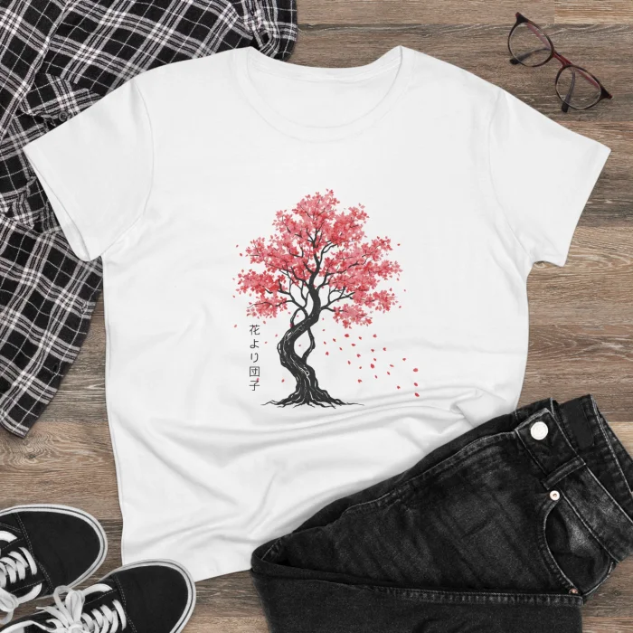 T-shirt Damski z nadrukiem Sakura Tree