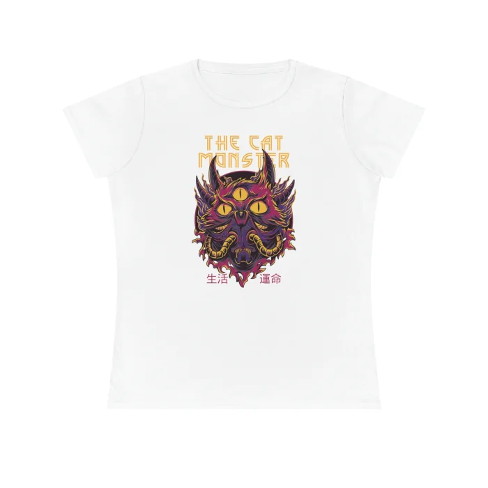 T-shirt Damski z nadrukiem The Cat Monster