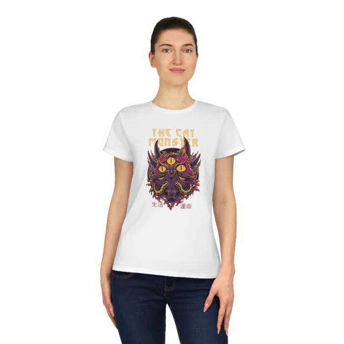T-shirt Damski z nadrukiem The Cat Monster