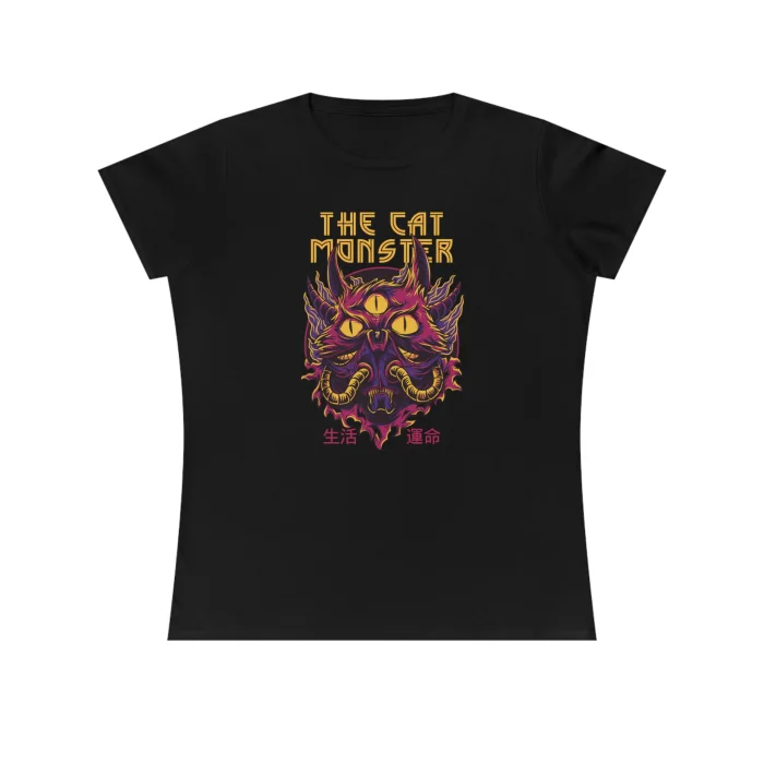 T-shirt Damski z nadrukiem The Cat Monster