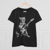T-shirt Damski z nadrukiem The Rock Cat