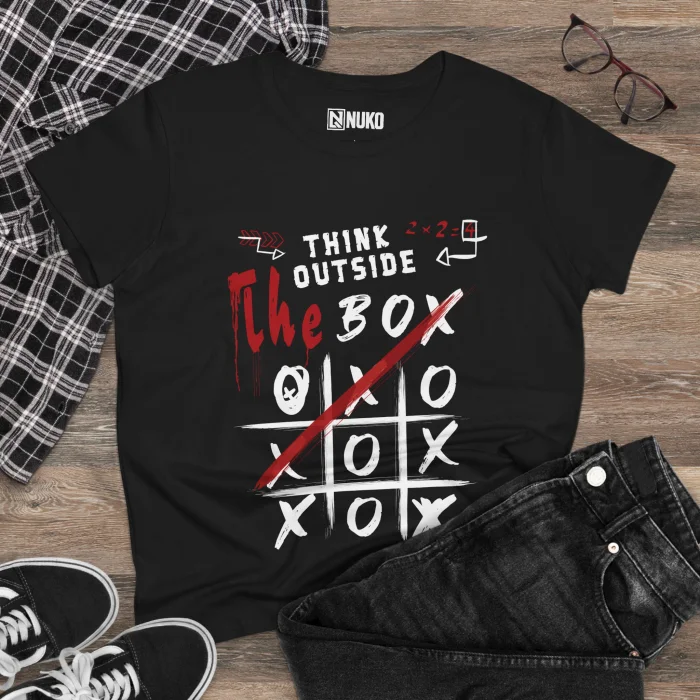 T-shirt Damski z nadrukiem Think Outside The box