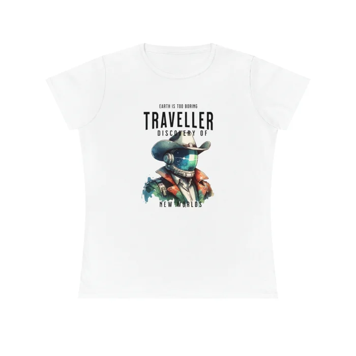 T-shirt Damski z nadrukiem Traveller Cowboy