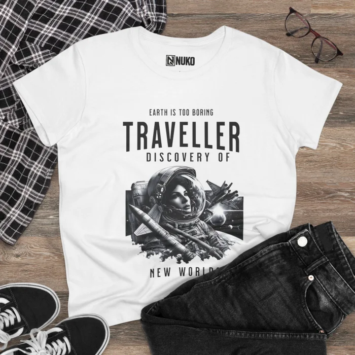 T-shirt Damski z nadrukiem Traveller Girl