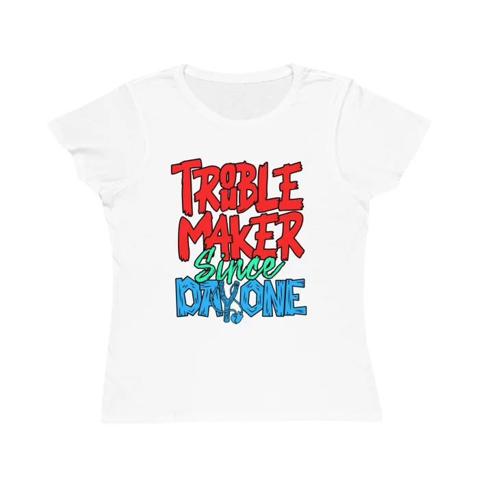 T-shirt Damski z nadrukiem Trouble Maker
