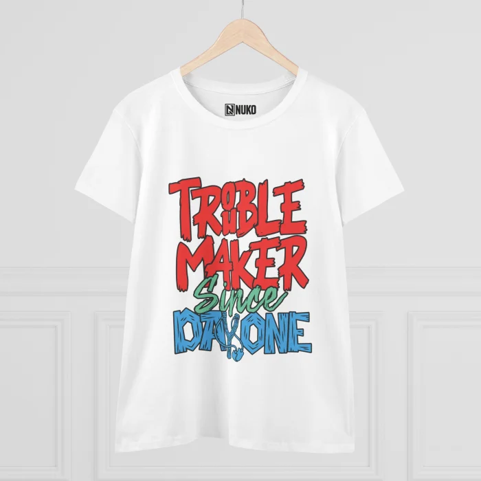 T-shirt Damski z nadrukiem Trouble Maker