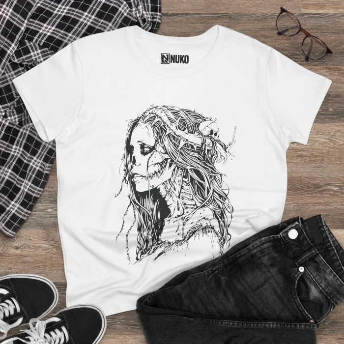 T-shirt Damski z nadrukiem Undead Muse