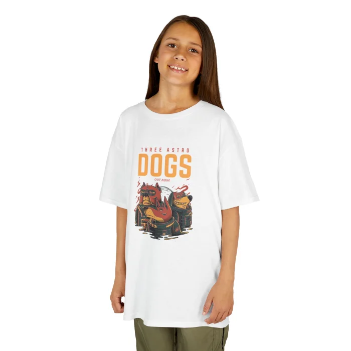 T-shirt Dziecięcy z nadrukiem Three Astro Dogs