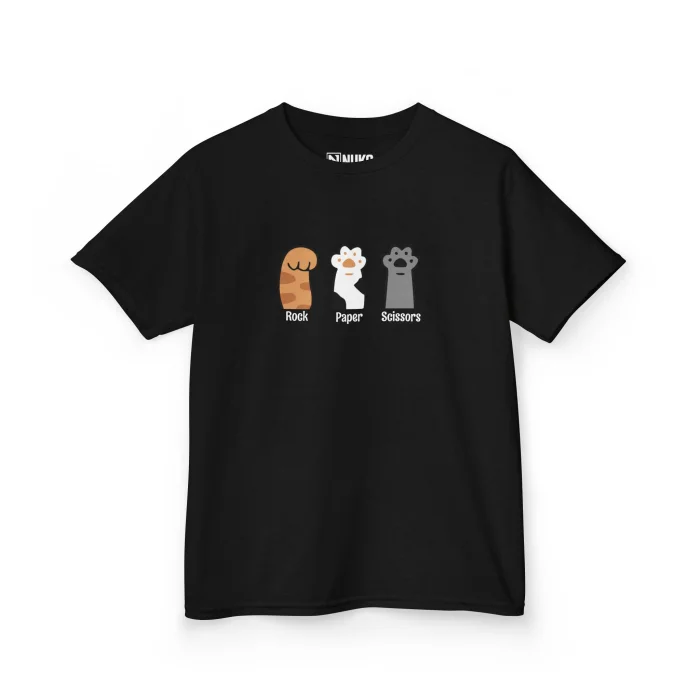 T-shirt Dziecięcy z nadrukiem Rock Paper Scissors