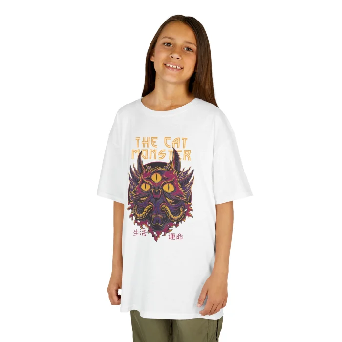 T-shirt Dziecięcy z nadrukiem The Cat Monster