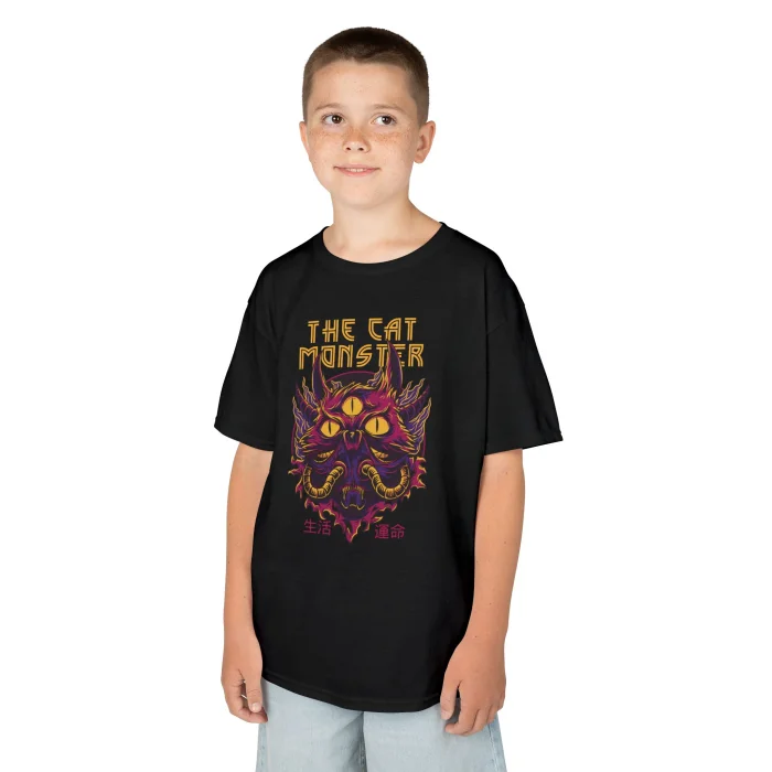 T-shirt Dziecięcy z nadrukiem The Cat Monster