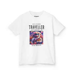 T-shirt Dziecięcy z nadrukiem Traveller with Flowers