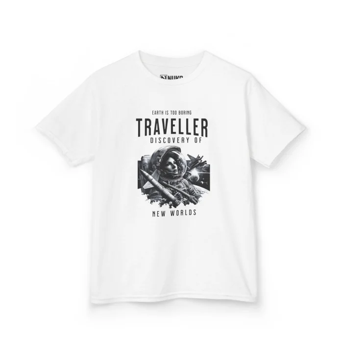 T-shirt Dziecięcy z nadrukiem Traveller Girl