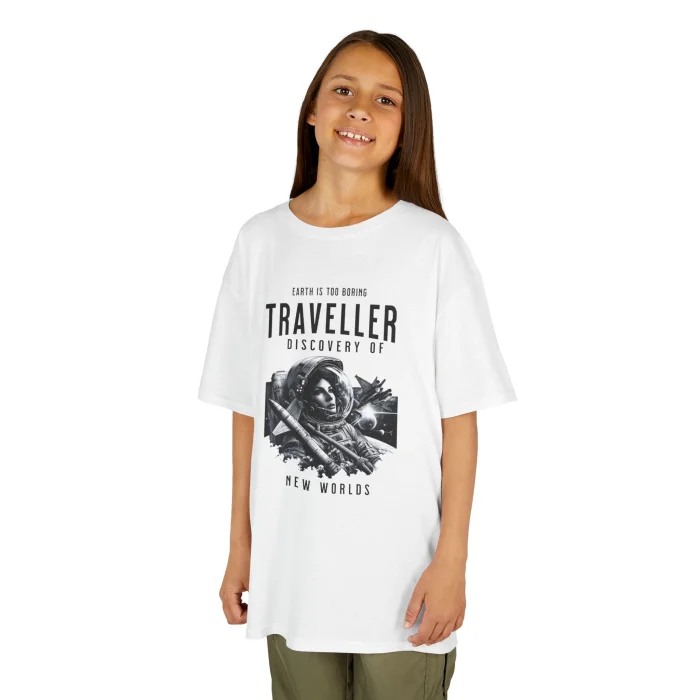 T-shirt Dziecięcy z nadrukiem Traveller Girl