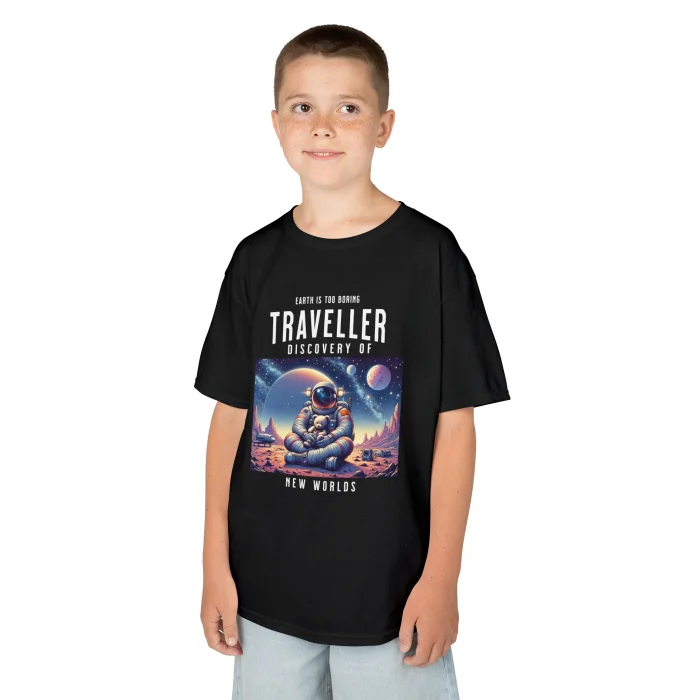 T-shirt Dziecięcy z nadrukiem Traveller with Teddy