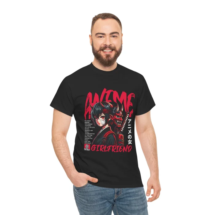 T-shirt z nadrukiem Anime Girlfriend