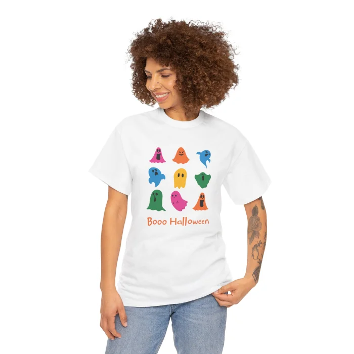 T-shirt z nadrukiem Boo Halloween