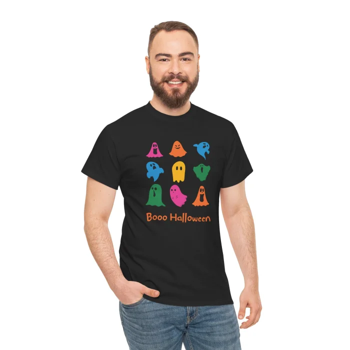 T-shirt z nadrukiem Boo Halloween