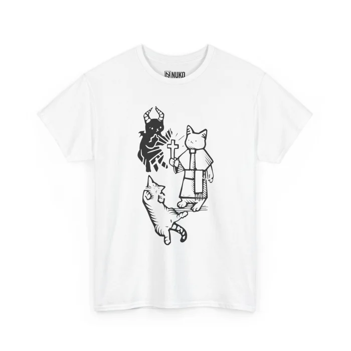 T-shirt z nadrukiem Devil Cat