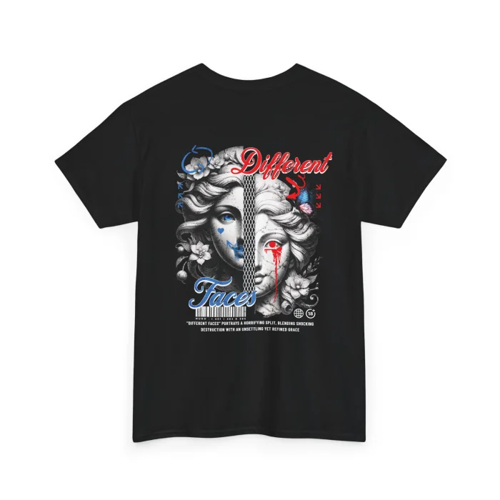 T-shirt z nadrukiem Different Faces ver 2