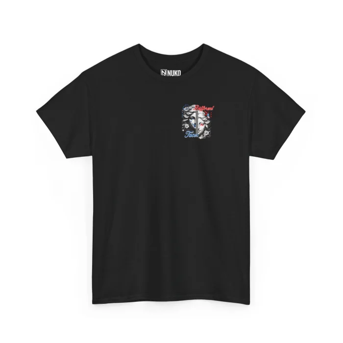 T-shirt z nadrukiem Different Faces ver 2