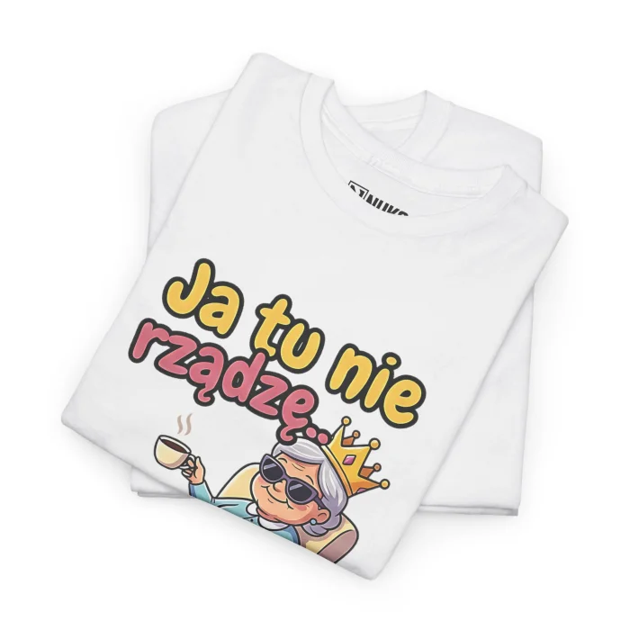 T-shirt z nadrukiem Babcia - Królowa Rodziny