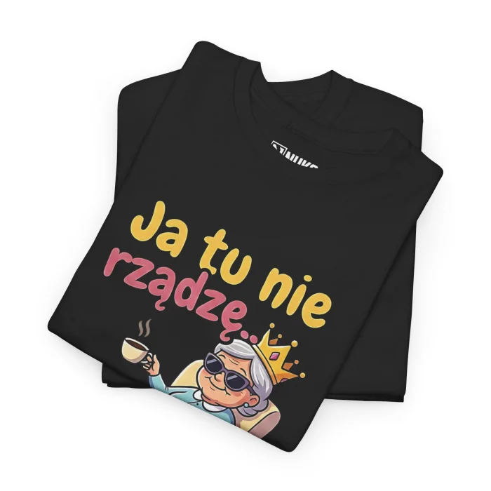 T-shirt z nadrukiem Babcia - Królowa Rodziny
