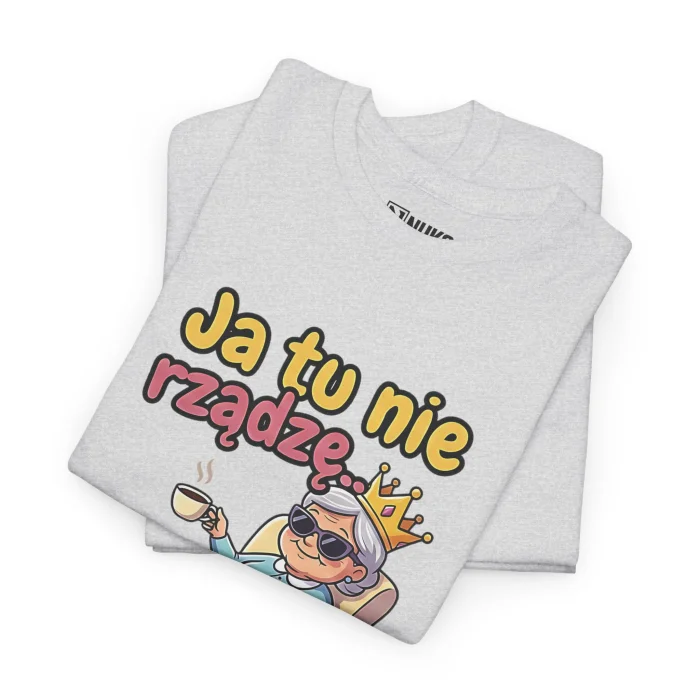 T-shirt z nadrukiem Babcia - Królowa Rodziny