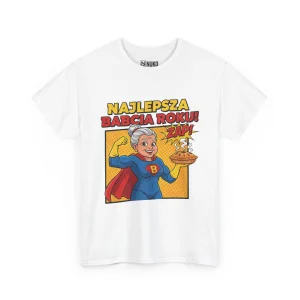 T-shirt z nadrukiem Najlepsza Babcia Roku