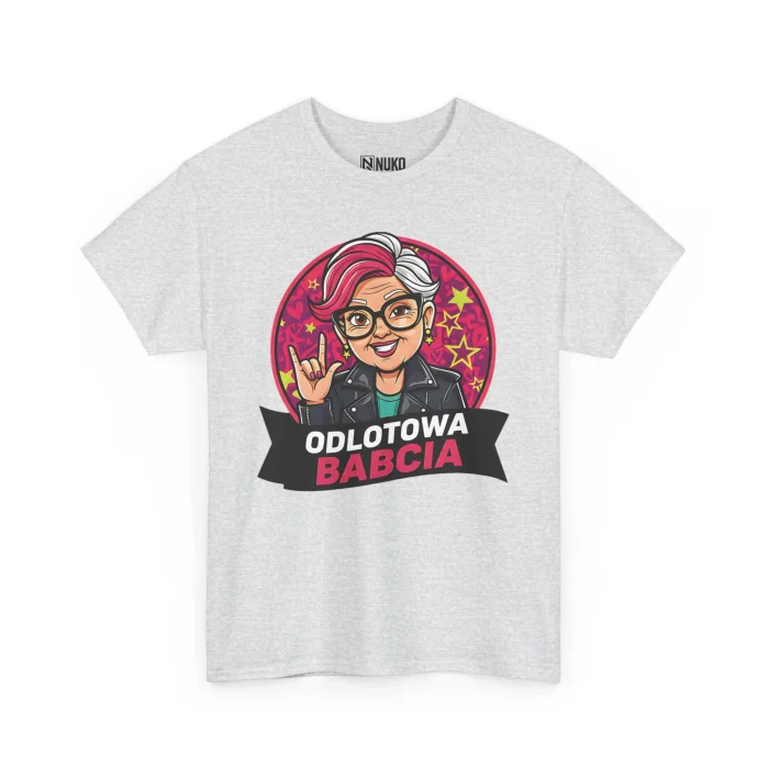 T-shirt z nadrukiem Odlotowa Babcia
