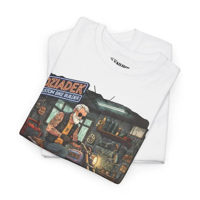 T-shirt z nadrukiem Dziadek Motocyklista