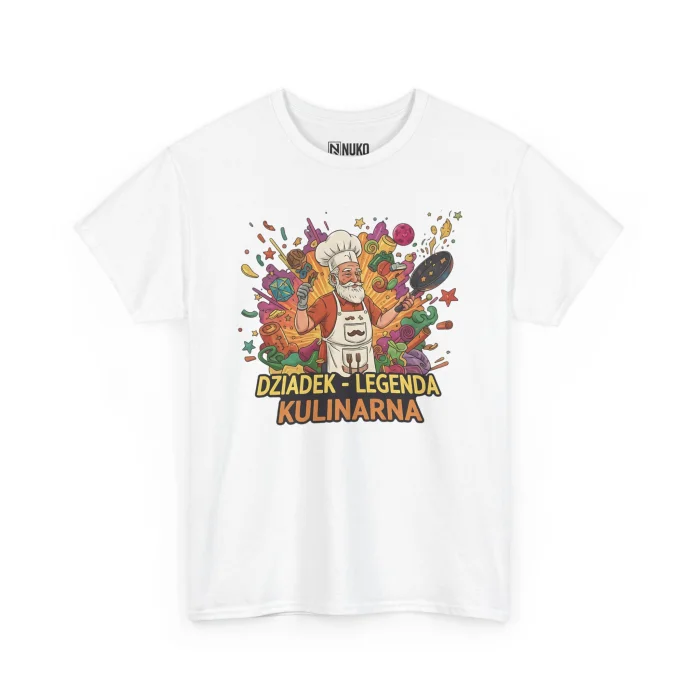 T-shirt z nadrukiem Dziadek - Legenda Kulinarna
