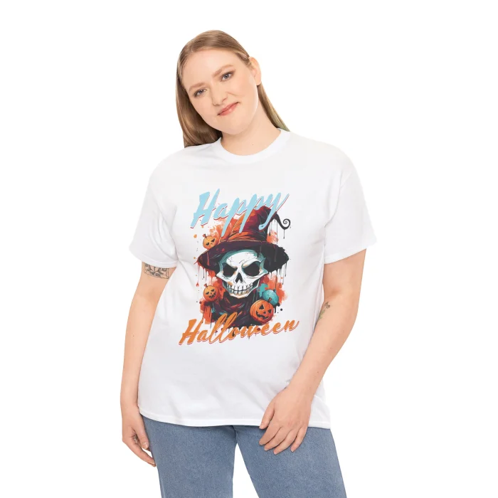 T-shirt z nadrukiem Happy Halloween