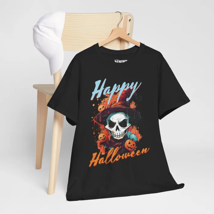 T-shirt z nadrukiem Happy Halloween