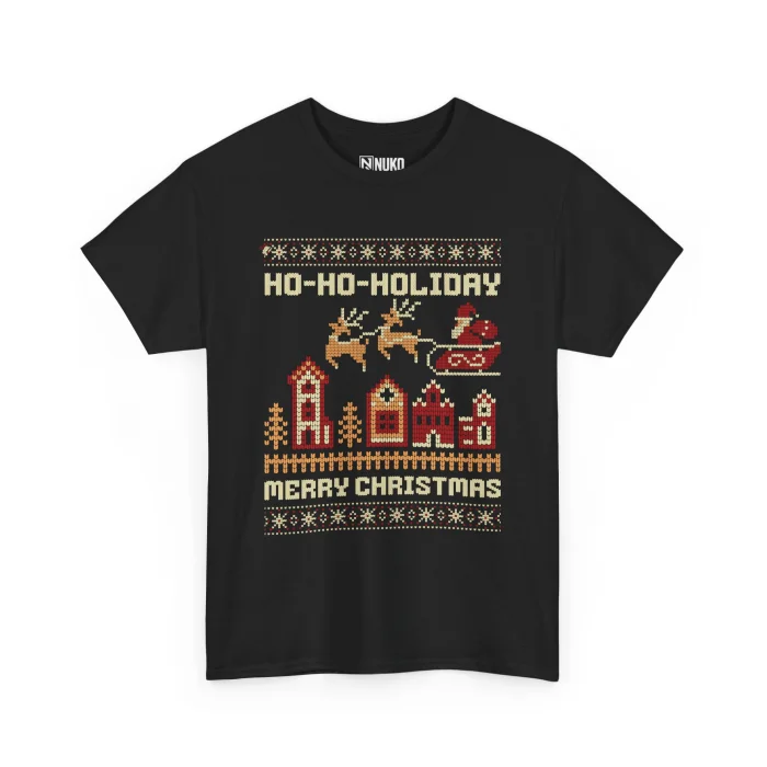 T-shirt z nadrukiem Ho-Ho-Holiday