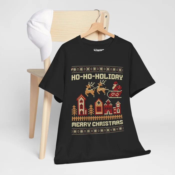 T-shirt z nadrukiem Ho-Ho-Holiday