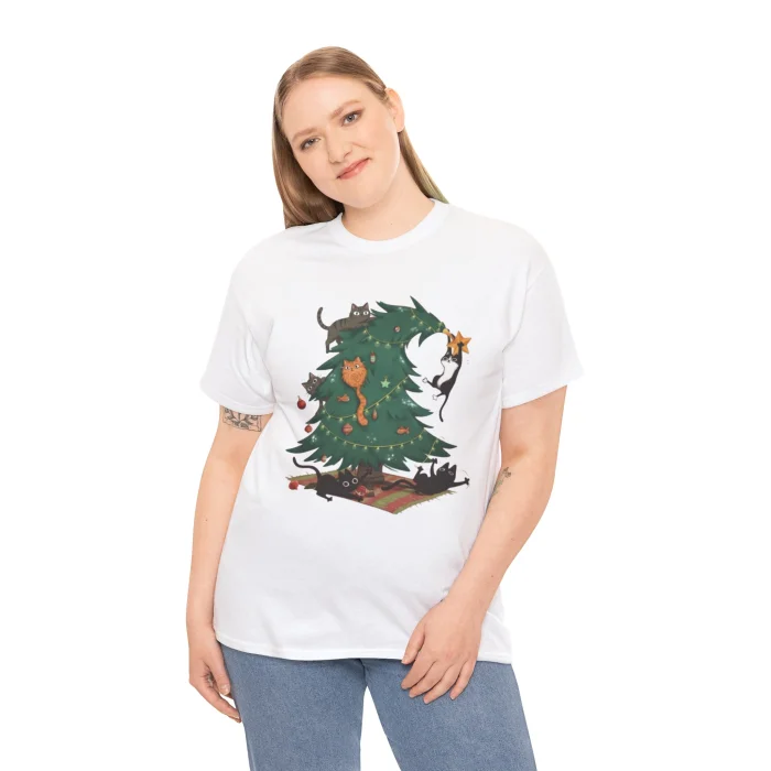 T-shirt z nadrukiem Kocie Drzewko
